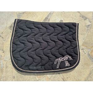 tapis de selle Point Sellier classique Penelope Leprevost noir et rose gold.