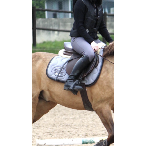 Tapis jump’in gris liseré noir