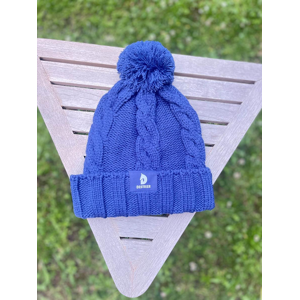 bonnet destrier marine avec pompon