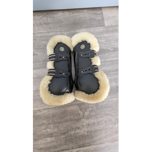 Guêtres mouton synthétique Jacson Florens - Noires - Full