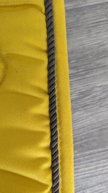 Ensemble tapis + bandes de polo Equithème - Jaune - Full