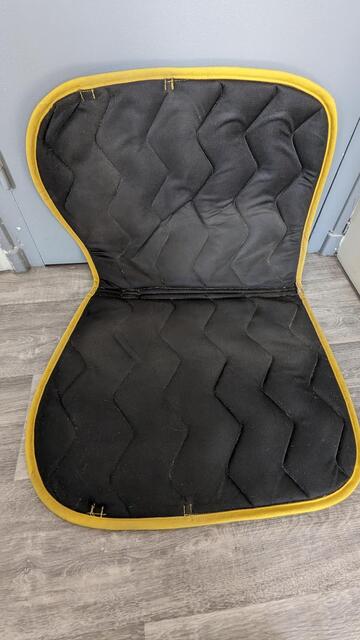 Ensemble tapis + bandes de polo Equithème - Jaune - Full