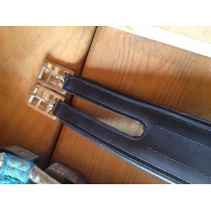 SANGLE CUIR NOIR ANATOMIQUE élastique 1 coté