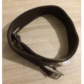 Sangle tissu matelassé 130cm marron