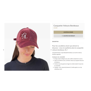 casquette velour rouge AL