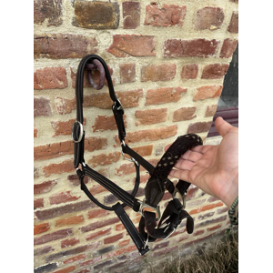 Licol en cuir et corde