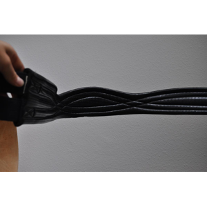 Sangle anatomique synthétique noire 125cm Fouganza