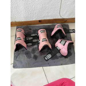 Guêtres + Protège-boulets HEXA rose – matière imperméable, facile à nettoyer