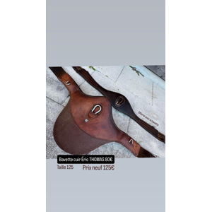 bavette en cuir marron