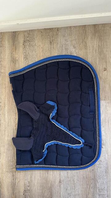 bonnet long marine argent et bleu roi