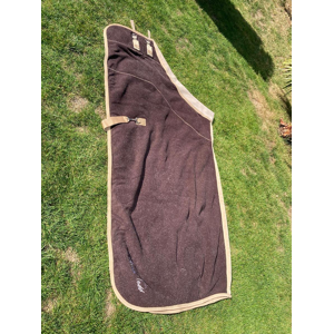 Couverture polaire Mark Todd – Marron & Beige – Taille 145 cm