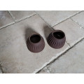 4 cloches marrons