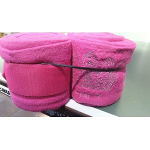 Bande de polo x2 rose equitheme cheval