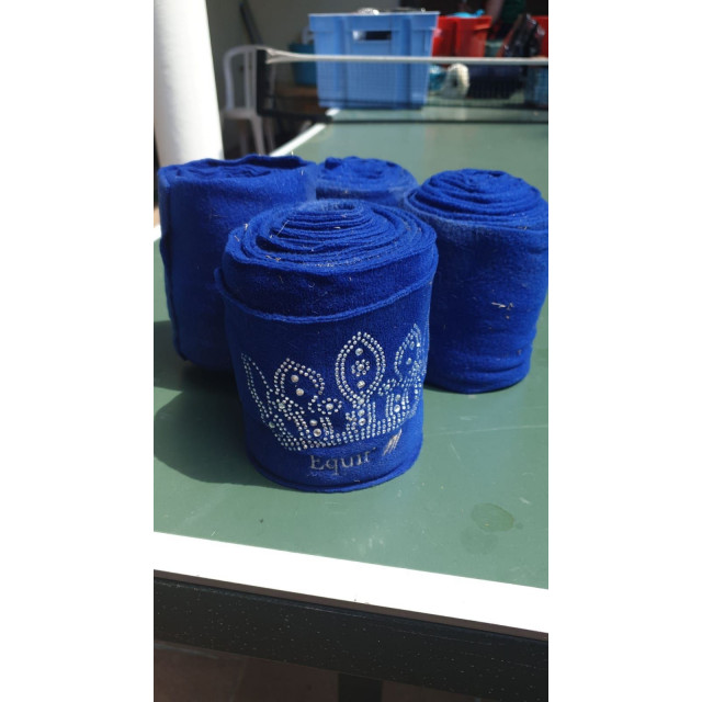 Bande equitheme bleu roi strass