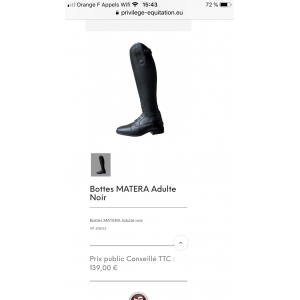 Bottes NEUVES privilège equitation modèle matera taille 44 LN