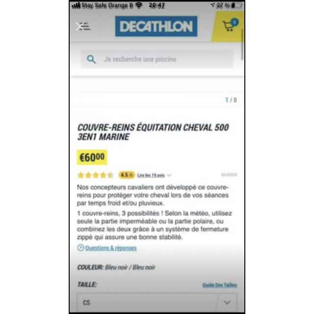 Couvre rein 3 en 1