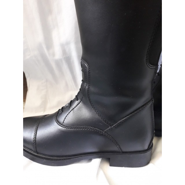 Bottes en simili-cuir noires