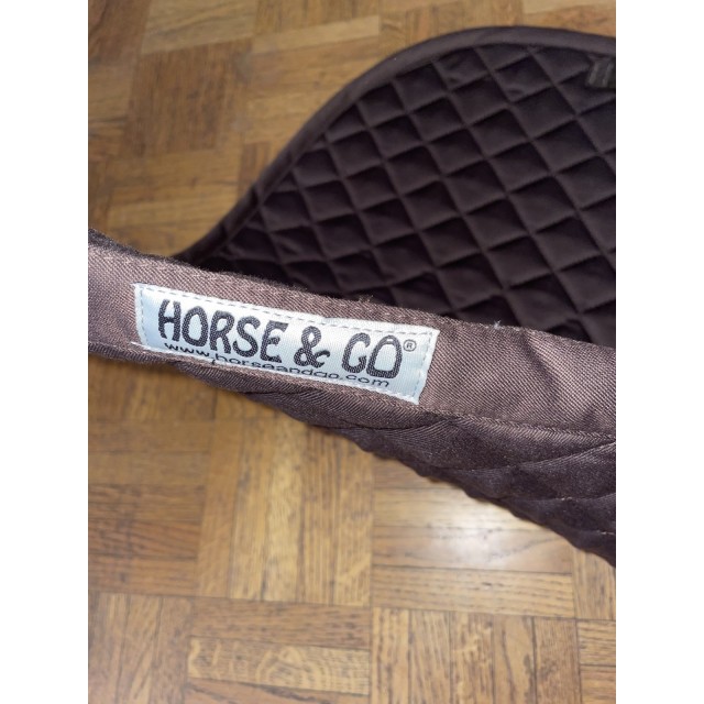 tapis horse and go saddle pad basic model, full, marron