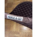 tapis horse and go saddle pad basic model, full, marron