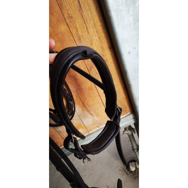 Filet cuir marron foncé