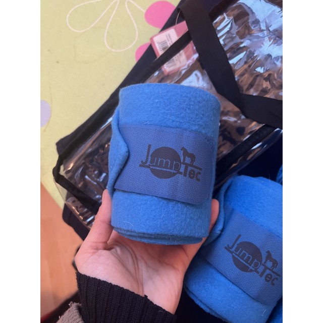 Bandes de polo bleues Jumptec taille cheval