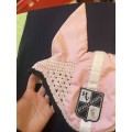 Bonnet HV POLO rose et noir taille cheval