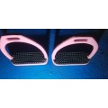 etriers aluminium rose enfant