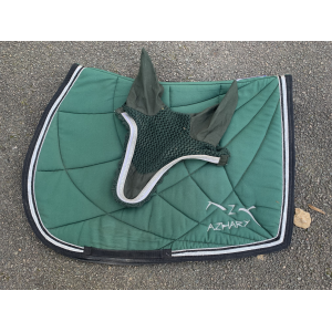 Ensemble tapis bonnet vert sapin