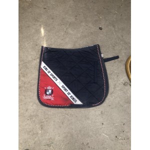 Tapis dressage bleu marine et rouge
