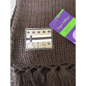 Echarpe CSI5* marron Equithème