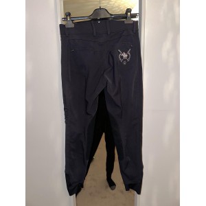 Pantalon d'équitation bleu marine