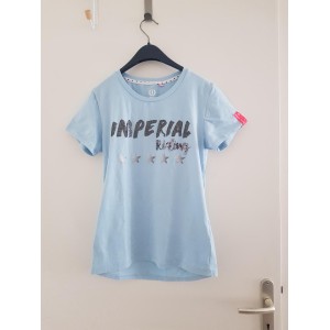 T-shirt équitation bleu à paillette