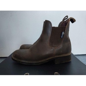 Boots d'équitation en cuir marron
