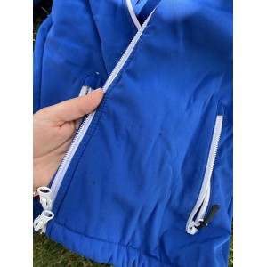 Veste softshell bleue électrique