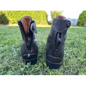 Bottines cuir grainé marron Equi'thème