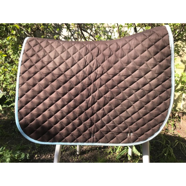 Tapis Fouganza marron et bleu ciel