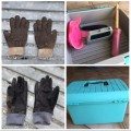 Boîte de pansage/brosses/gants