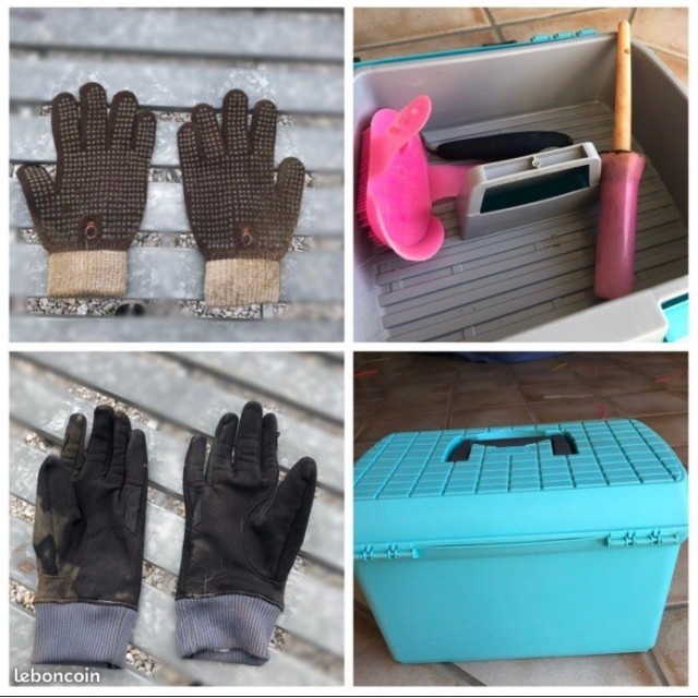 Boîte de pensage / brosses / gants