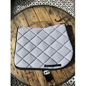 Tapis gris clair bordures noires